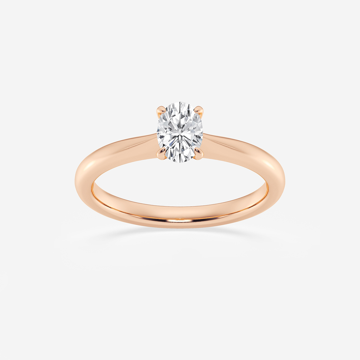 1/2 ctw Oval Lab Grown Diamond Petite Solitaire Engagement Ring