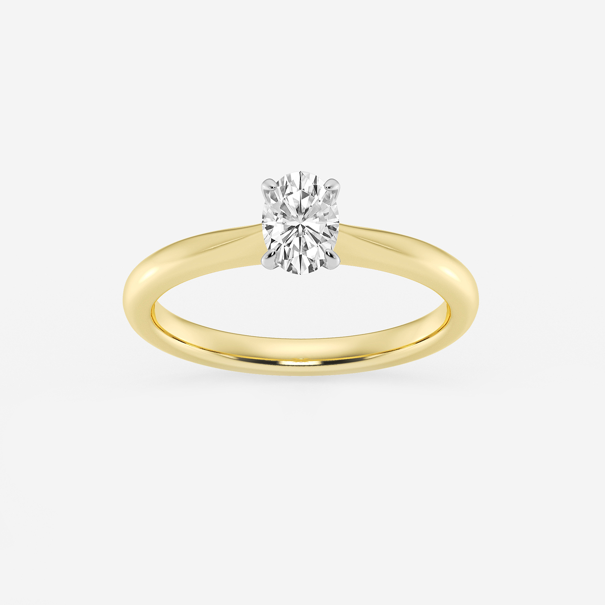 1/2 ctw Oval Lab Grown Diamond Petite Solitaire Engagement Ring