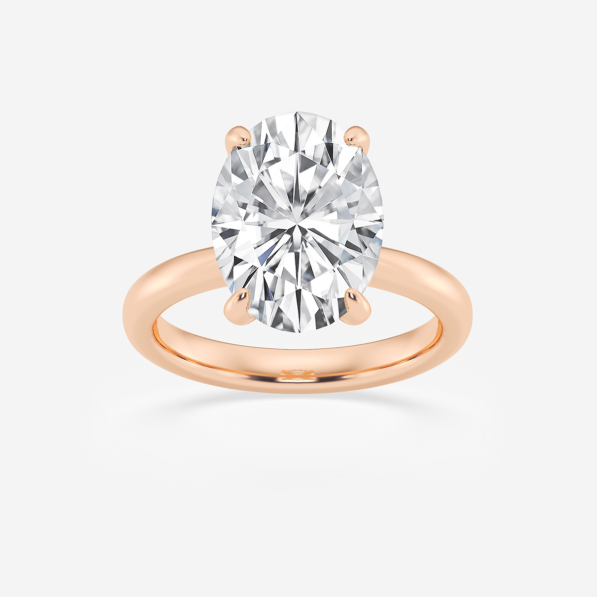 Vera ctw Oval Lab Grown Diamond Petite Solitaire Engagement Ring