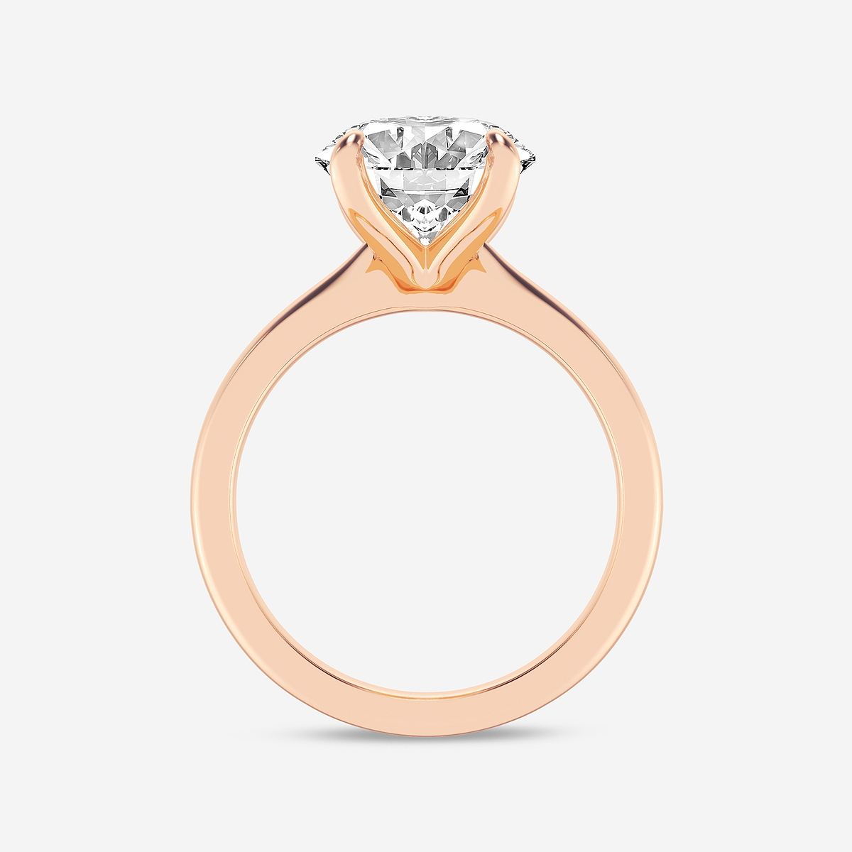 Additional Image 1 for  5 ctw Oval Lab Grown Diamond Petite Solitaire Engagement Ring