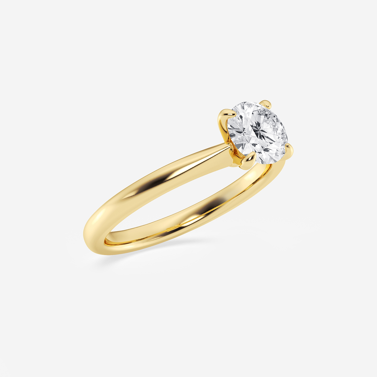 Additional Image 1 for  1 ctw Round Lab Grown Diamond Petite Solitaire Engagement Ring