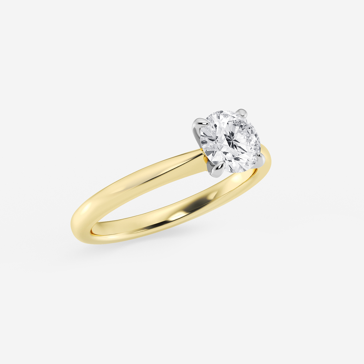 Additional Image 1 for  1 ctw Round Lab Grown Diamond Petite Solitaire Engagement Ring