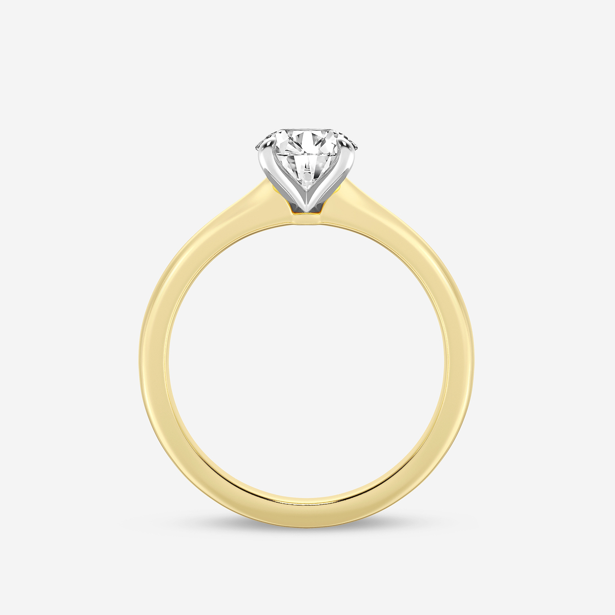 Additional Image 1 for  1 ctw Round Lab Grown Diamond Petite Solitaire Engagement Ring