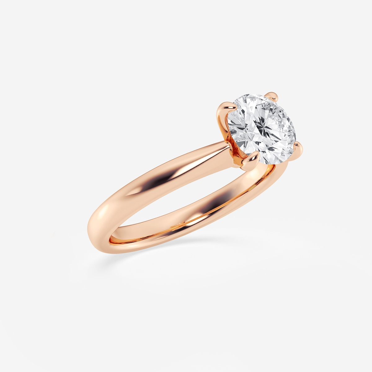 Additional Image 1 for  1 1/2 ctw Round Lab Grown Diamond Petite Solitaire Engagement Ring