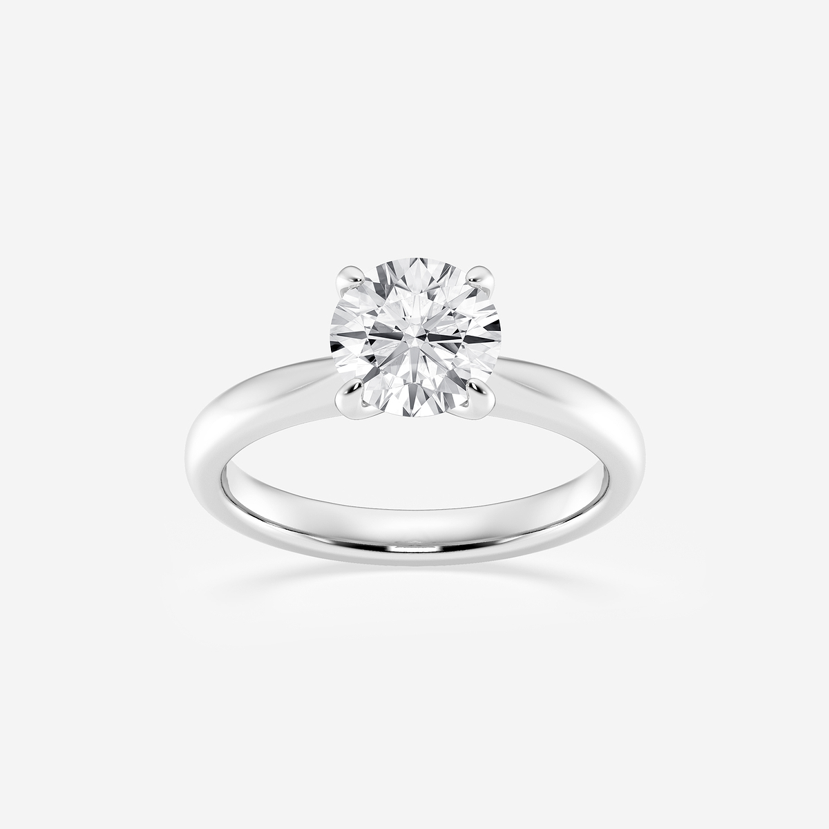 1 1/2 ctw Round Lab Grown Diamond Petite Solitaire Engagement Ring