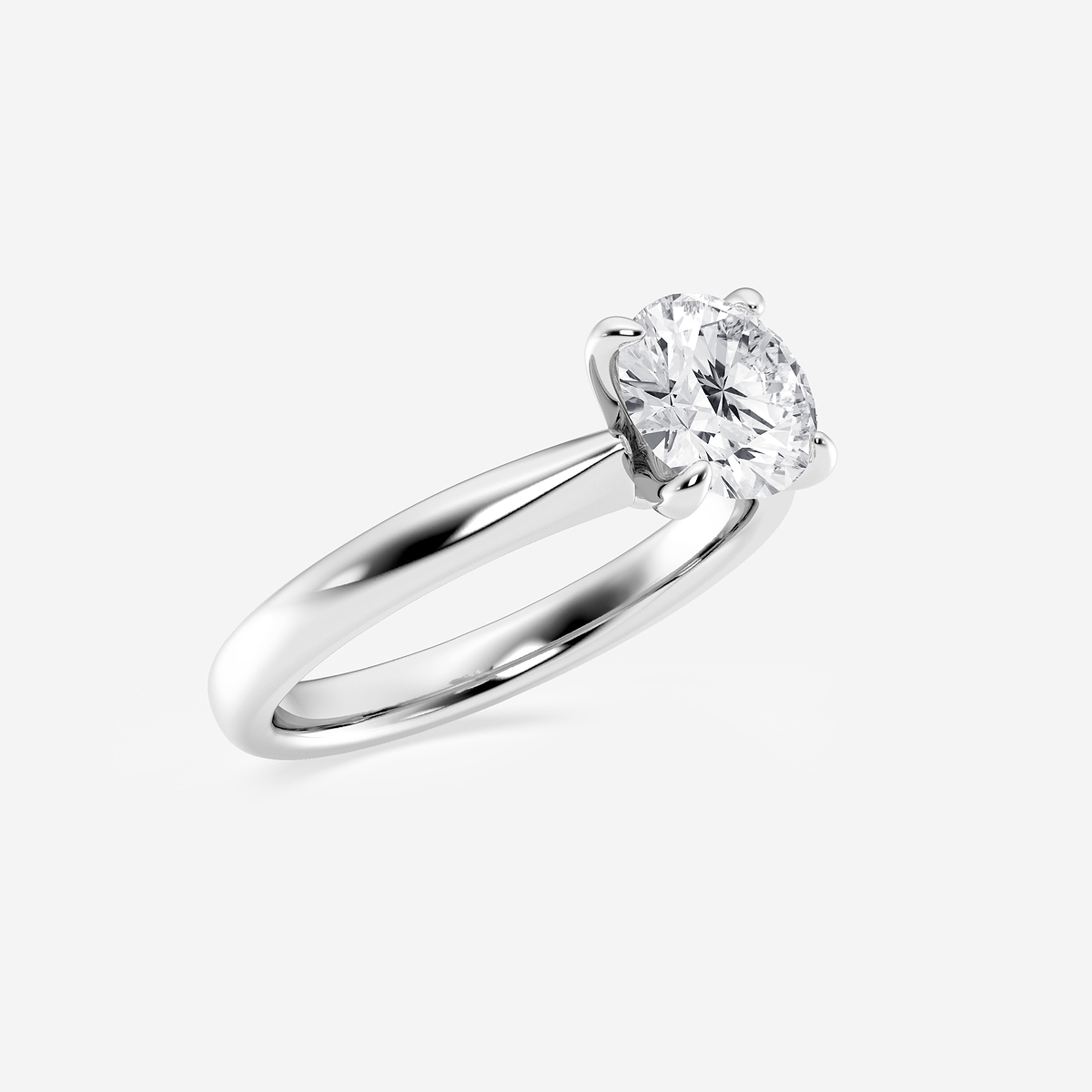Additional Image 1 for  1 1/2 ctw Round Lab Grown Diamond Petite Solitaire Engagement Ring