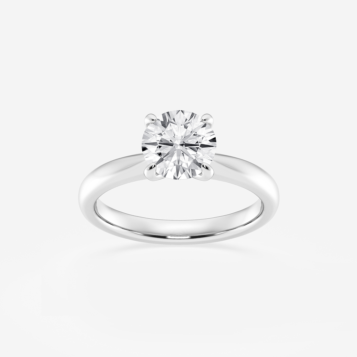 1 1/2 ctw Round Lab Grown Diamond Petite Solitaire Engagement Ring