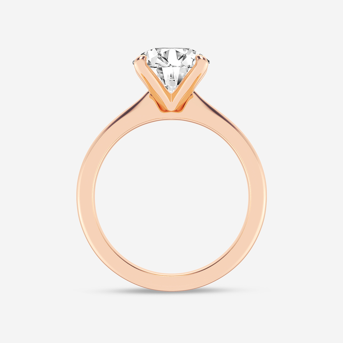Additional Image 1 for  3 ctw Round Lab Grown Diamond Petite Solitaire Engagement Ring
