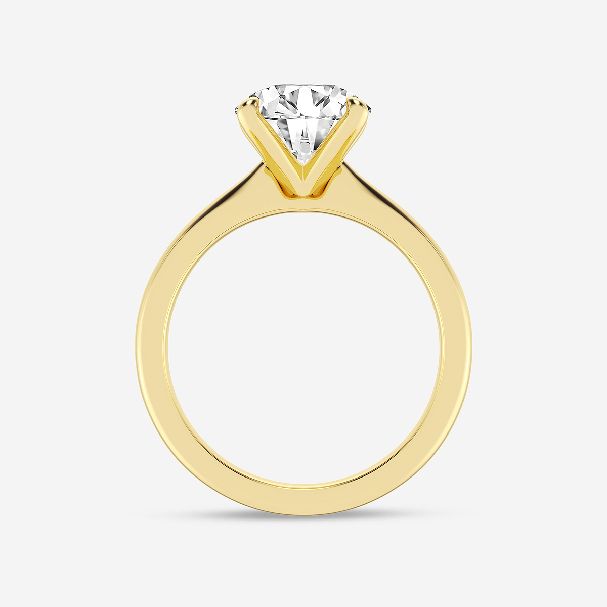 Additional Image 1 for  3 ctw Round Lab Grown Diamond Petite Solitaire Engagement Ring