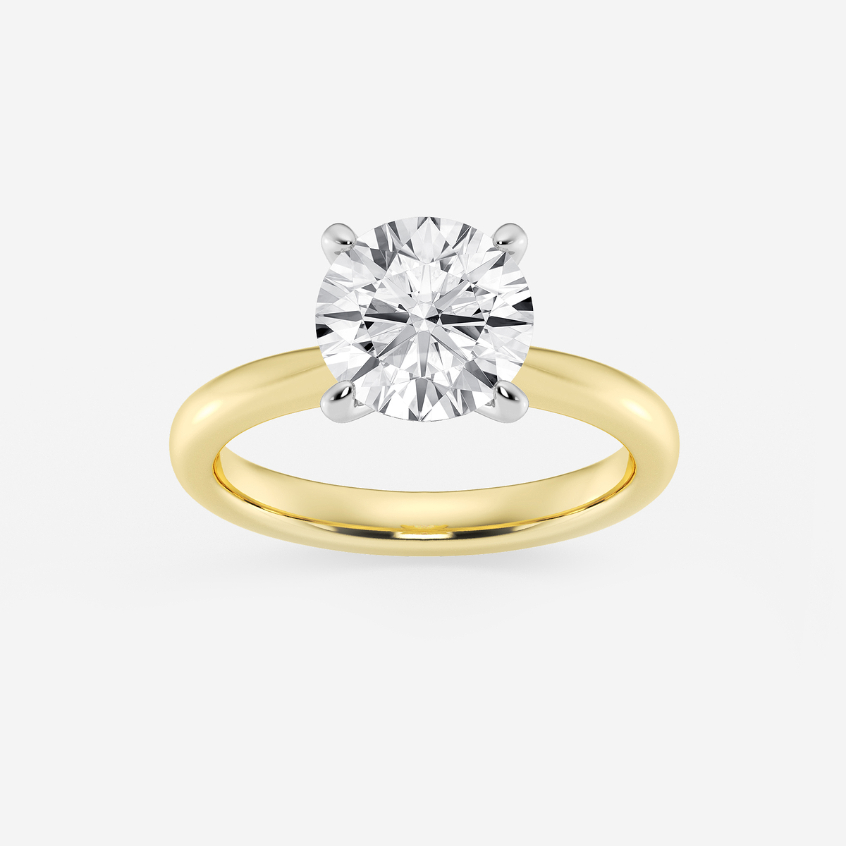 2 ctw Round Lab Grown Diamond Petite Solitaire Engagement Ring