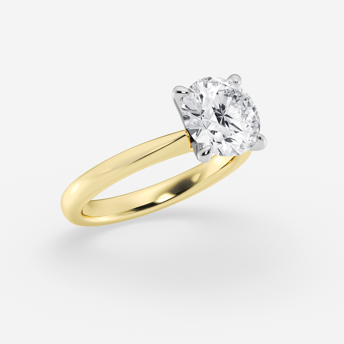 Additional Image 1 for  2 ctw Round Lab Grown Diamond Petite Solitaire Engagement Ring