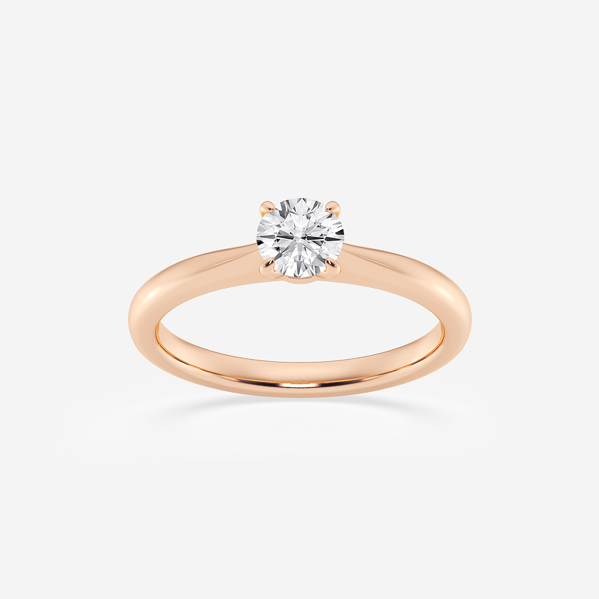1/2 ctw Round Lab Grown Diamond Petite Solitaire Engagement Ring