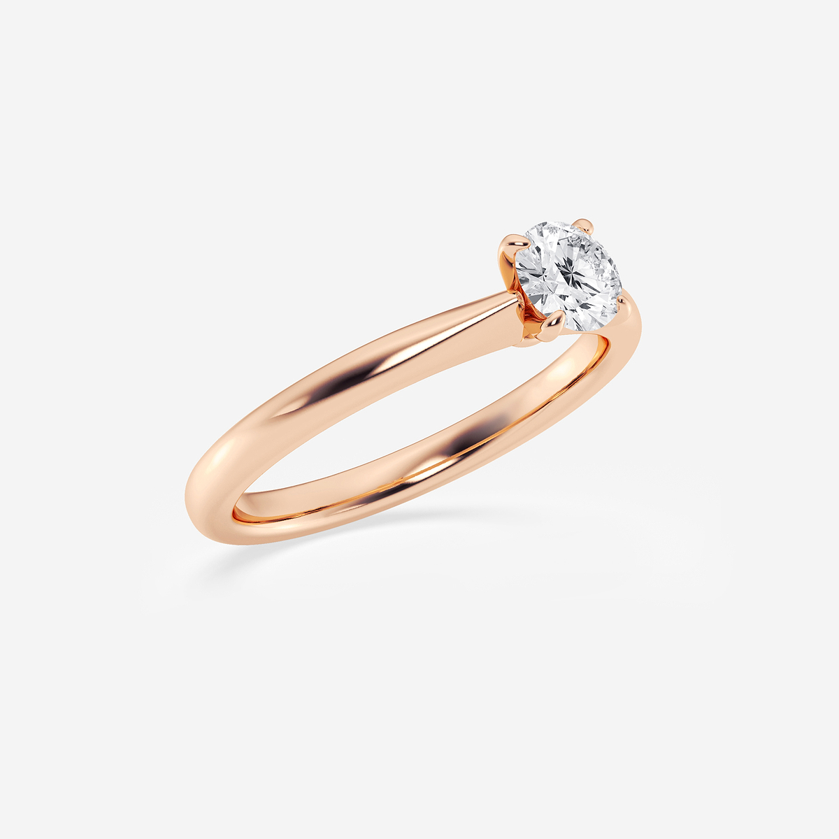 Additional Image 1 for  1/2 ctw Round Lab Grown Diamond Petite Solitaire Engagement Ring