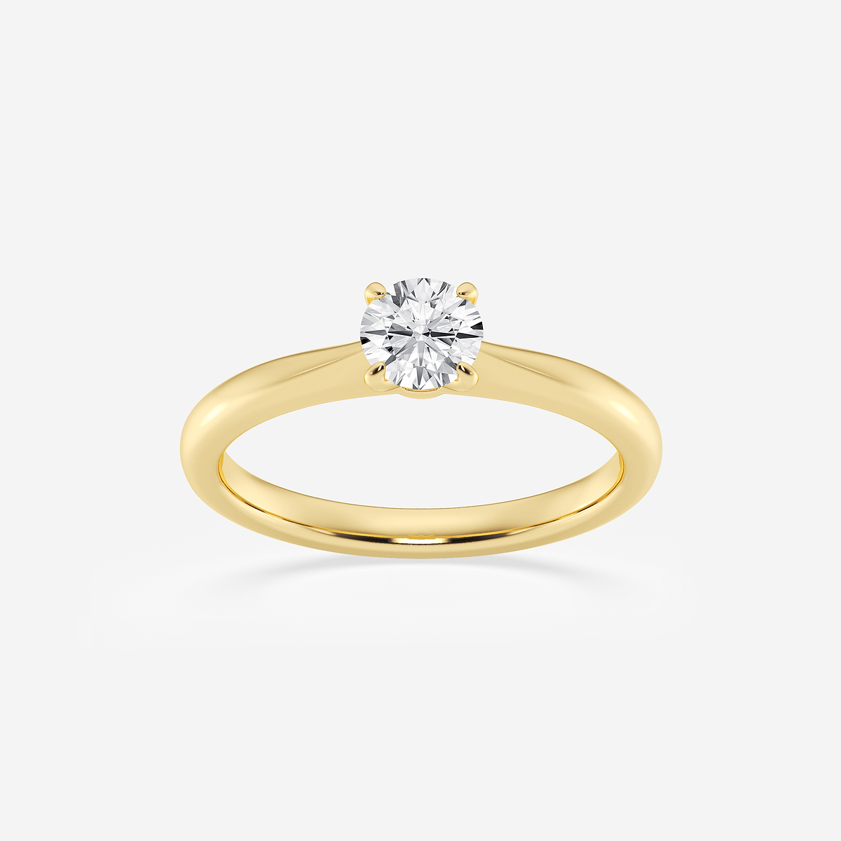 1/2 ctw Round Lab Grown Diamond Petite Solitaire Engagement Ring