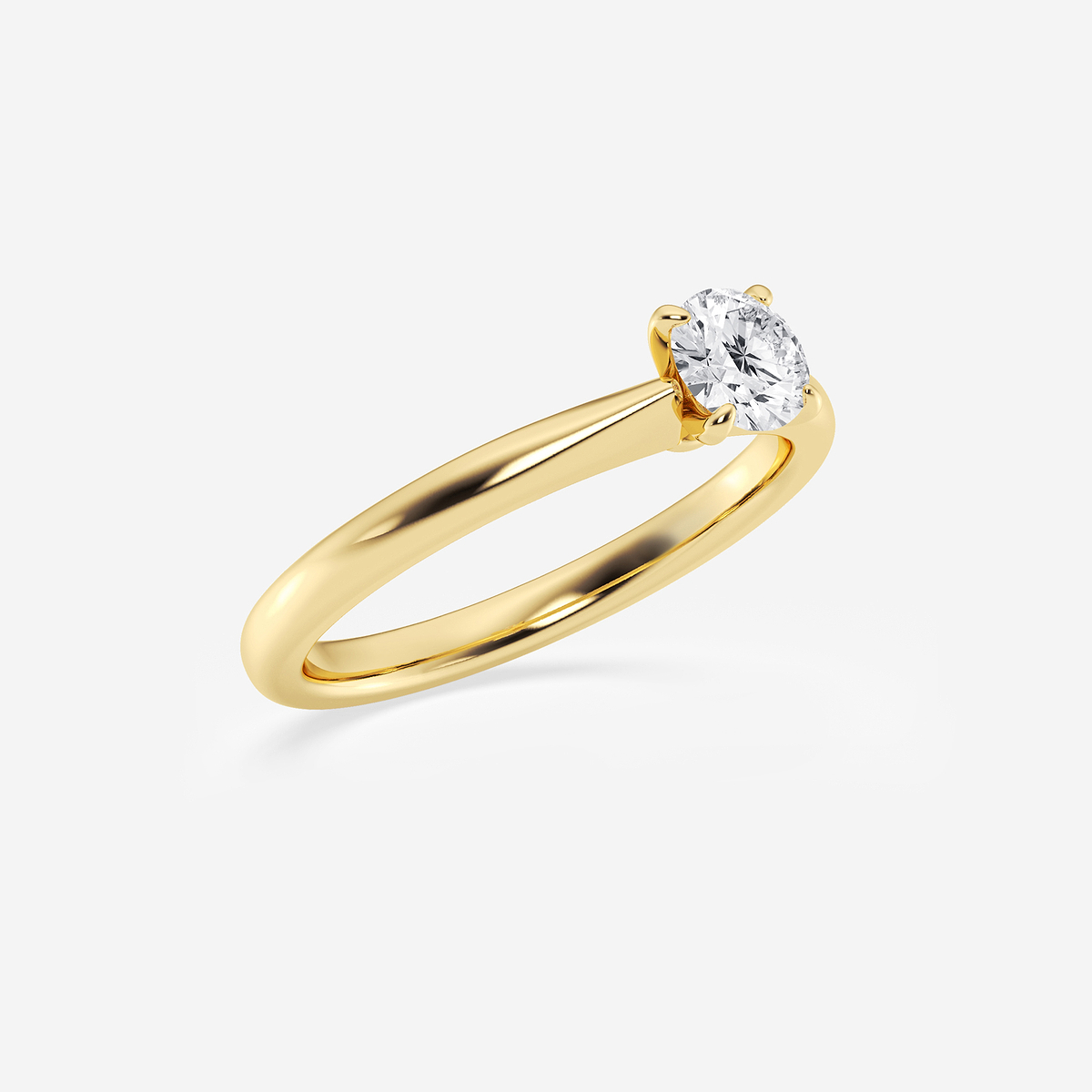 Additional Image 1 for  1/2 ctw Round Lab Grown Diamond Petite Solitaire Engagement Ring
