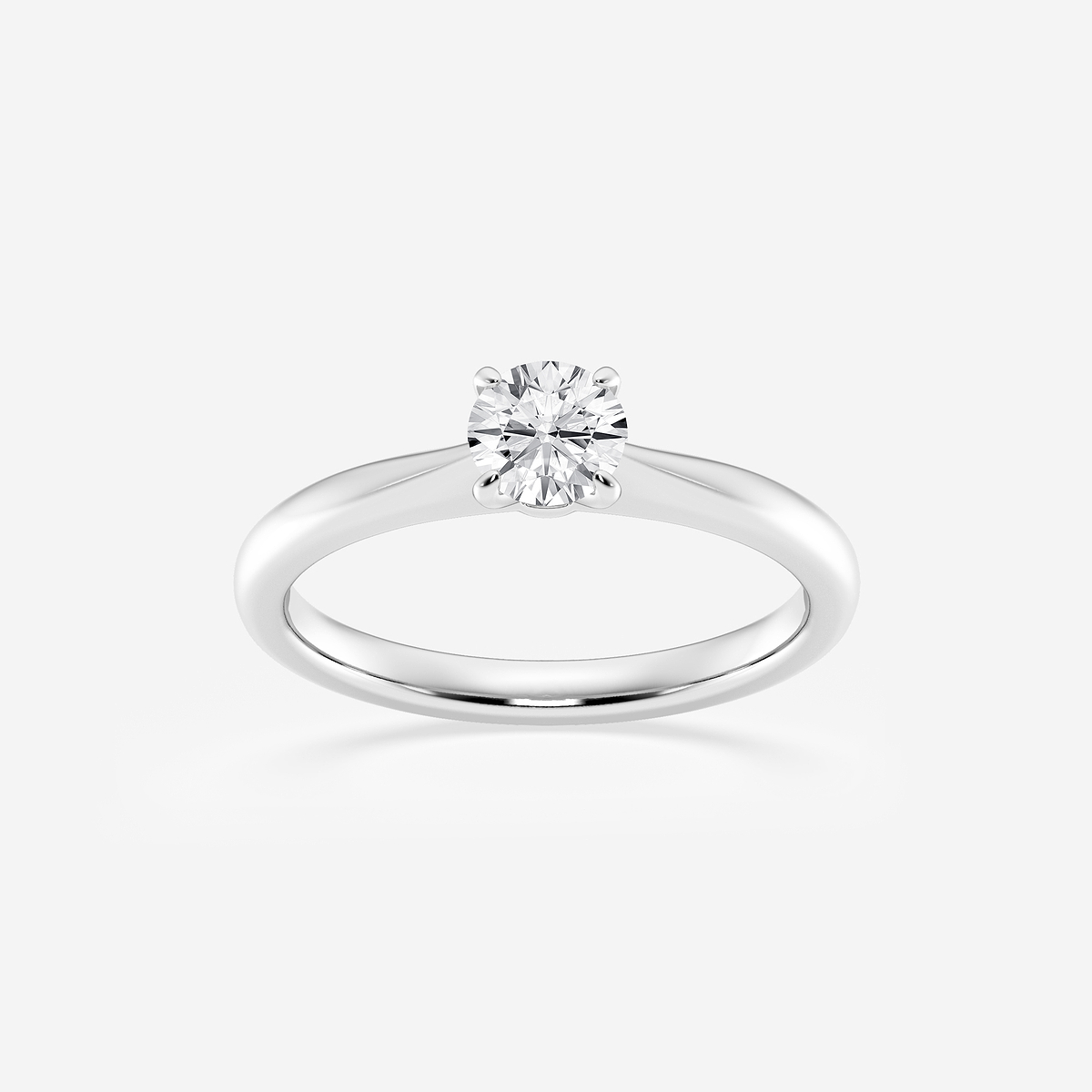 1/2 ctw Round Lab Grown Diamond Petite Solitaire Engagement Ring