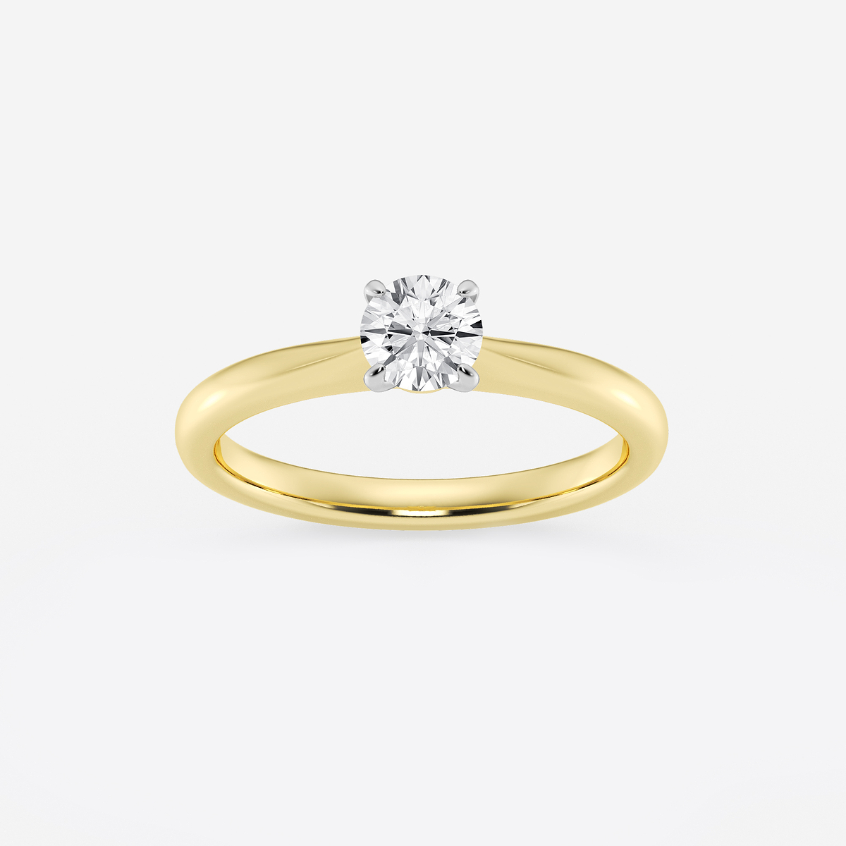 1/2 ctw Round Lab Grown Diamond Petite Solitaire Engagement Ring