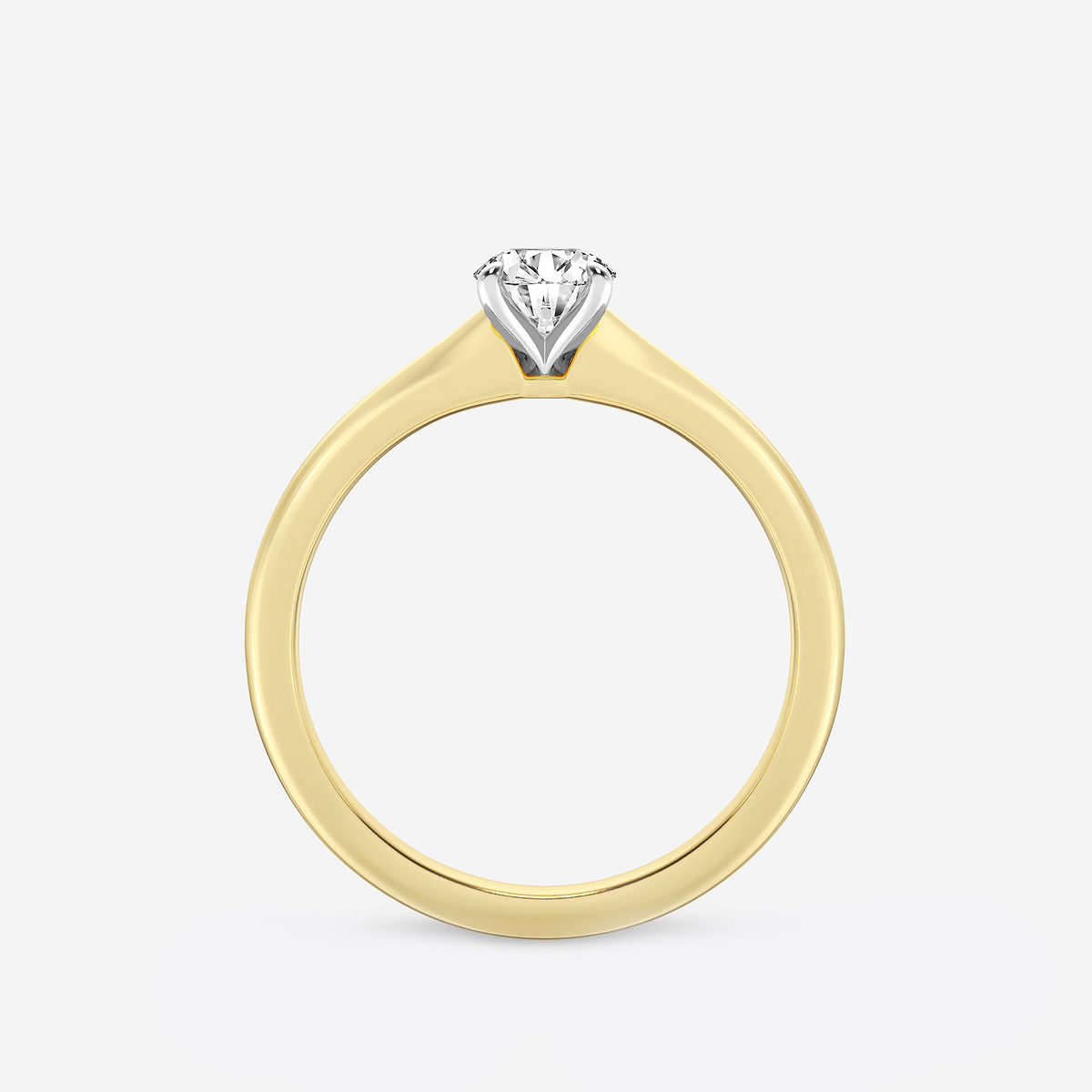 Additional Image 1 for  1/2 ctw Round Lab Grown Diamond Petite Solitaire Engagement Ring