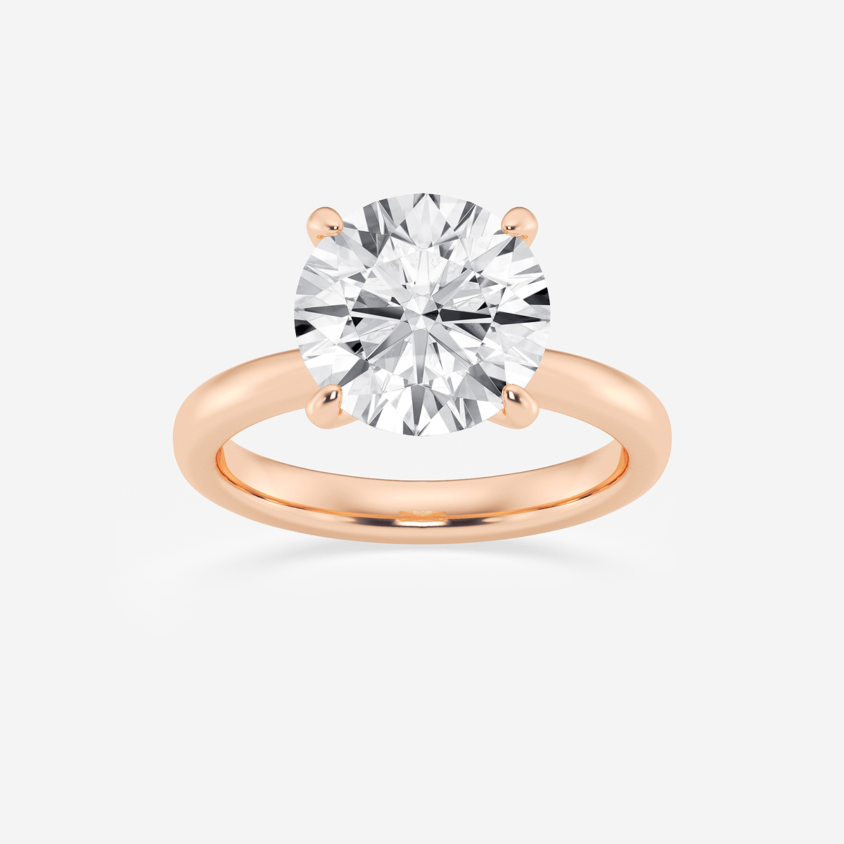 5 ctw Round Lab Grown Diamond Petite Solitaire Engagement Ring
