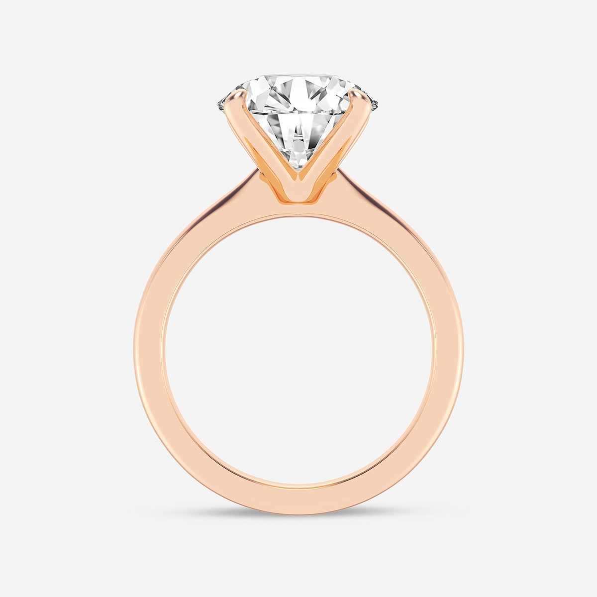 Additional Image 1 for  5 ctw Round Lab Grown Diamond Petite Solitaire Engagement Ring
