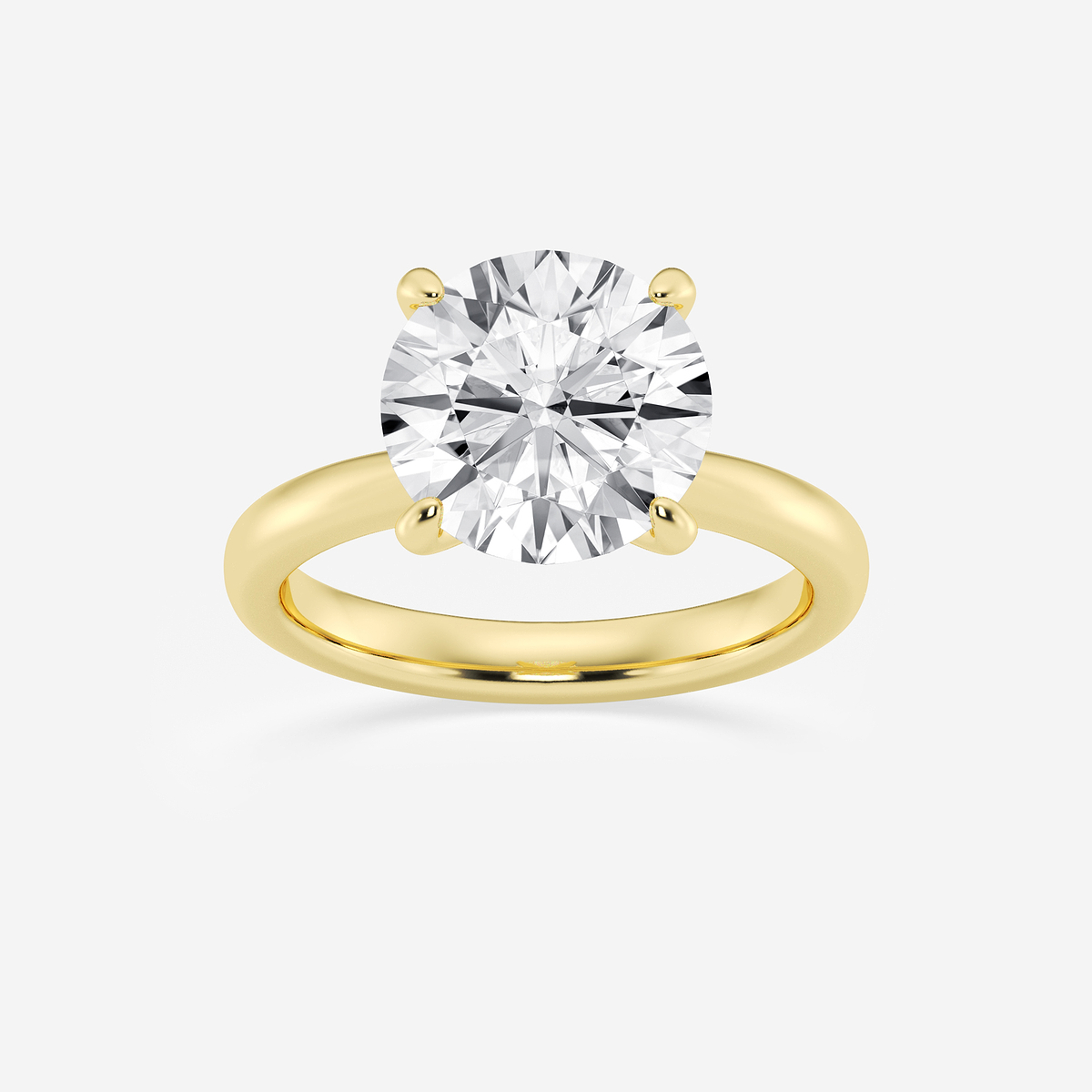 5 ctw Round Lab Grown Diamond Petite Solitaire Engagement Ring