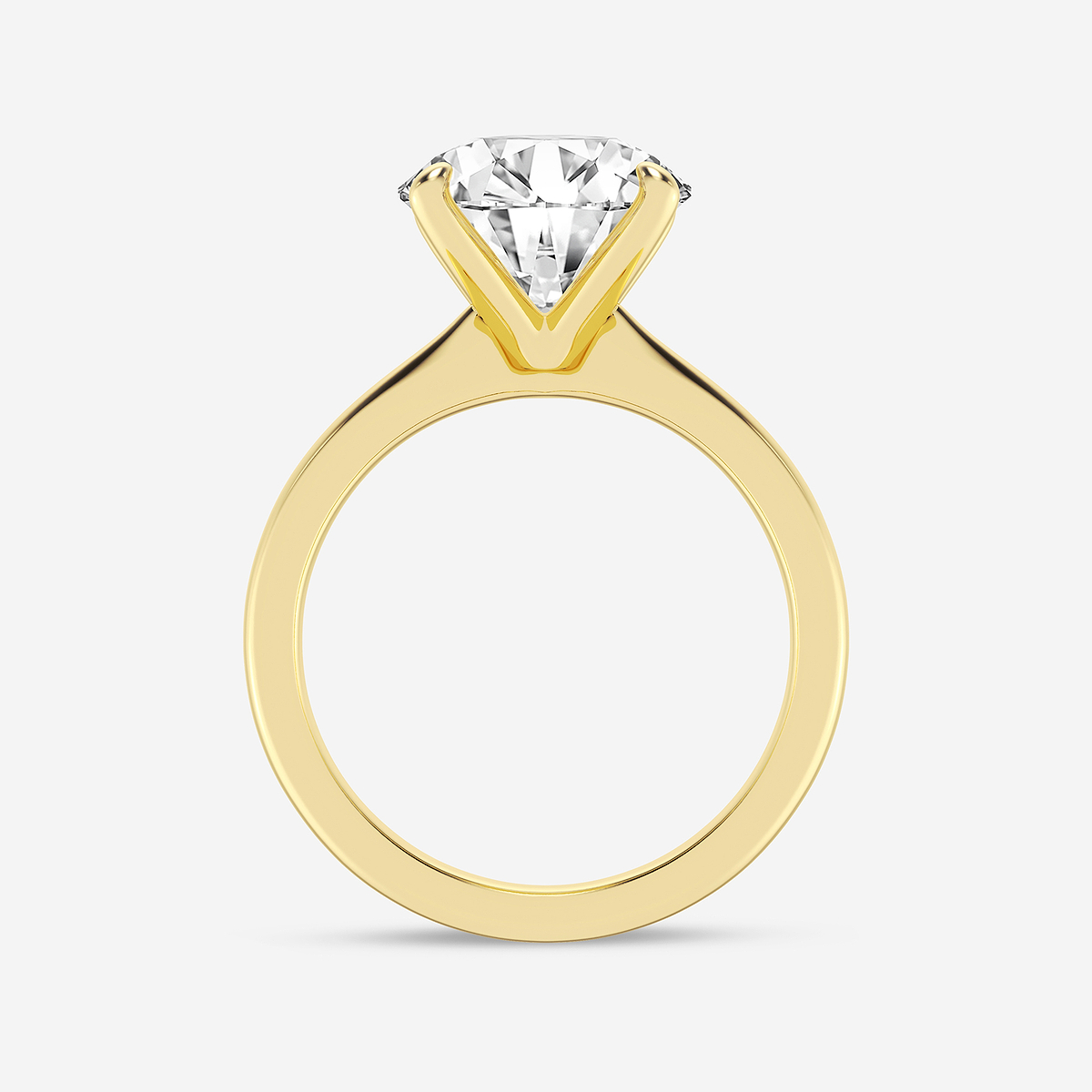 Additional Image 1 for  5 ctw Round Lab Grown Diamond Petite Solitaire Engagement Ring