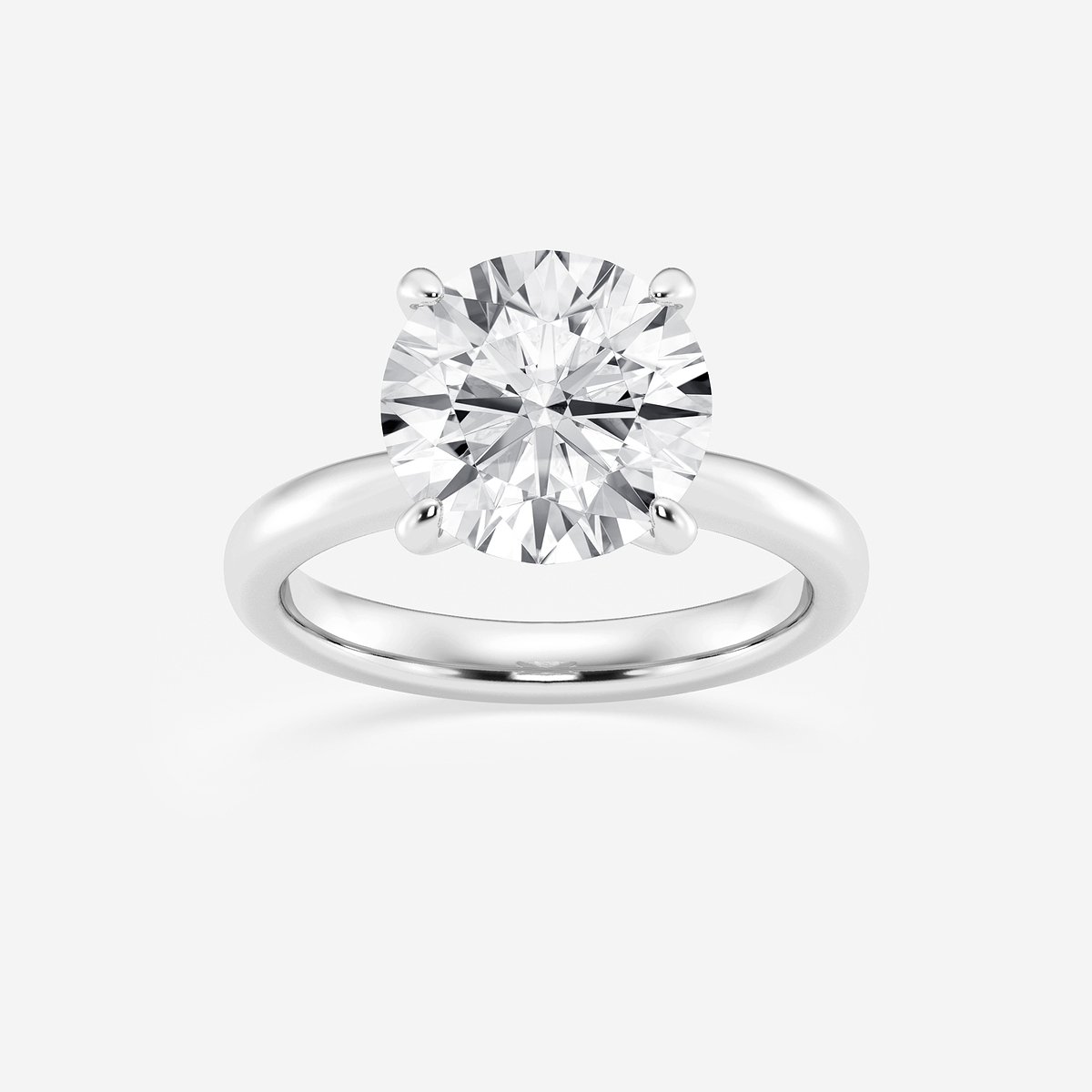 5 ctw Round Lab Grown Diamond Petite Solitaire Engagement Ring