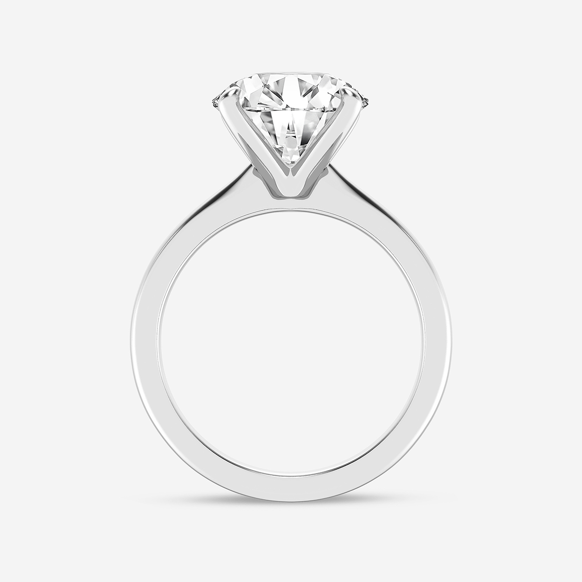 Additional Image 1 for  5 ctw Round Lab Grown Diamond Petite Solitaire Engagement Ring