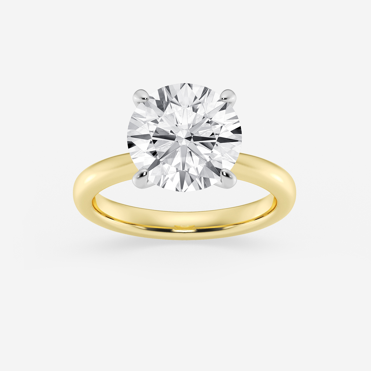 5 ctw Round Lab Grown Diamond Petite Solitaire Engagement Ring