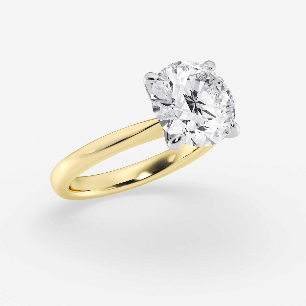 Additional Image 1 for  5 ctw Round Lab Grown Diamond Petite Solitaire Engagement Ring