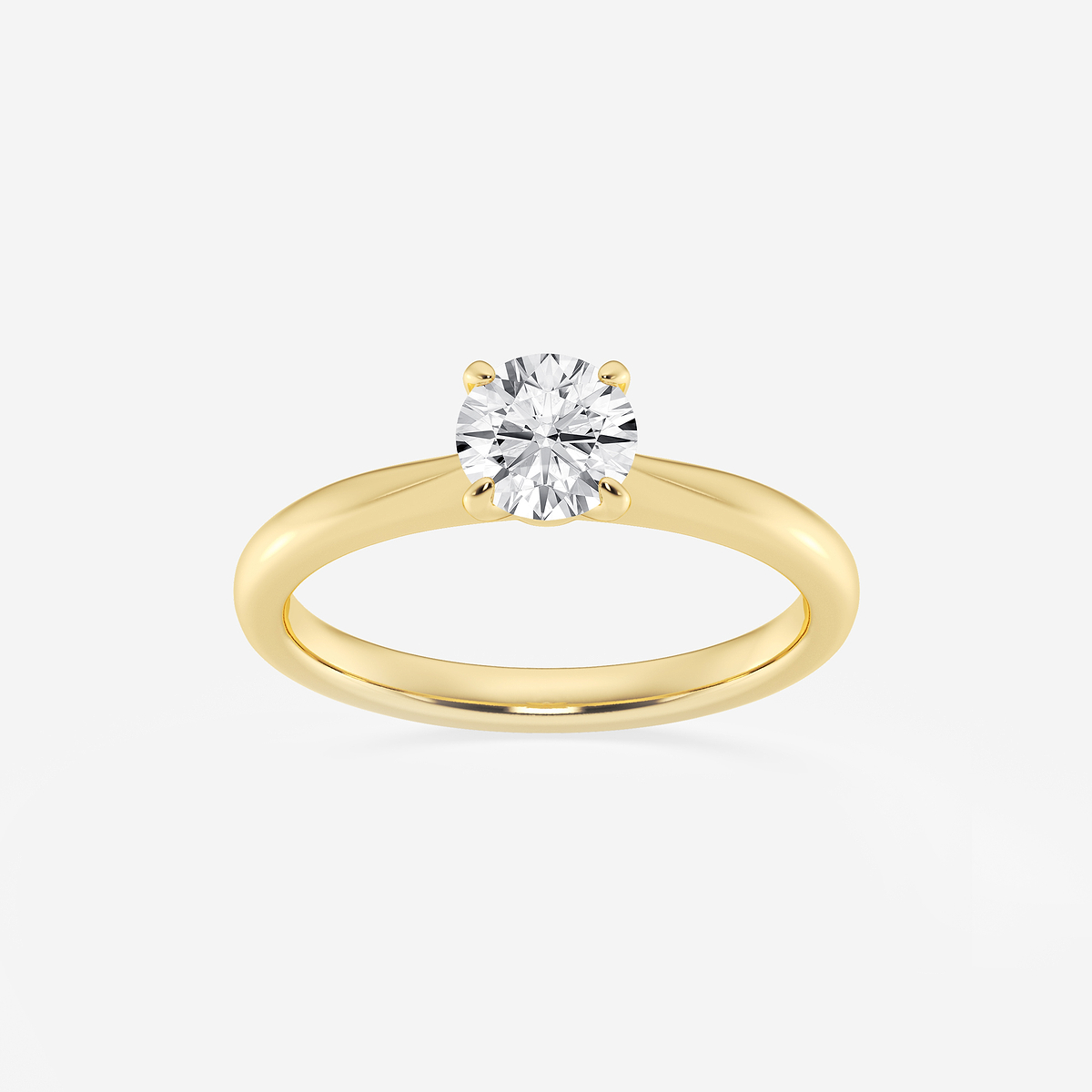 3/4 ctw Round Lab Grown Diamond Petite Solitaire Engagement Ring