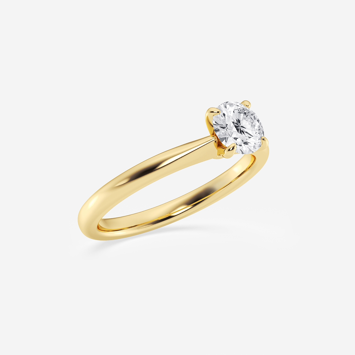 Additional Image 1 for  3/4 ctw Round Lab Grown Diamond Petite Solitaire Engagement Ring