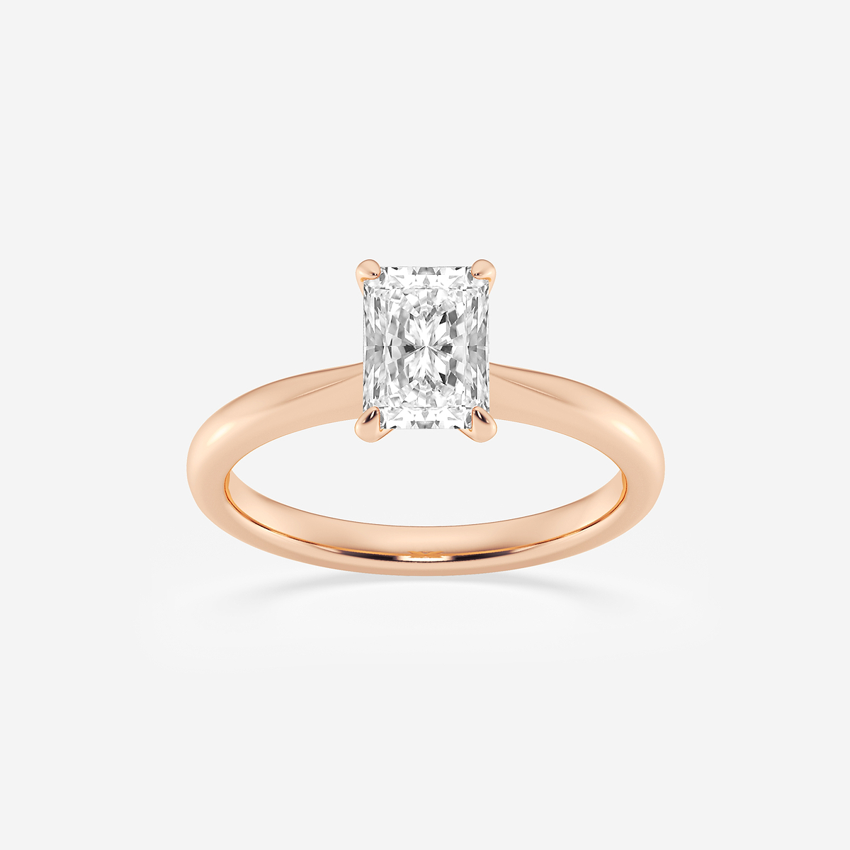 1 ctw Radiant Lab Grown Diamond Petite Solitaire Engagement Ring