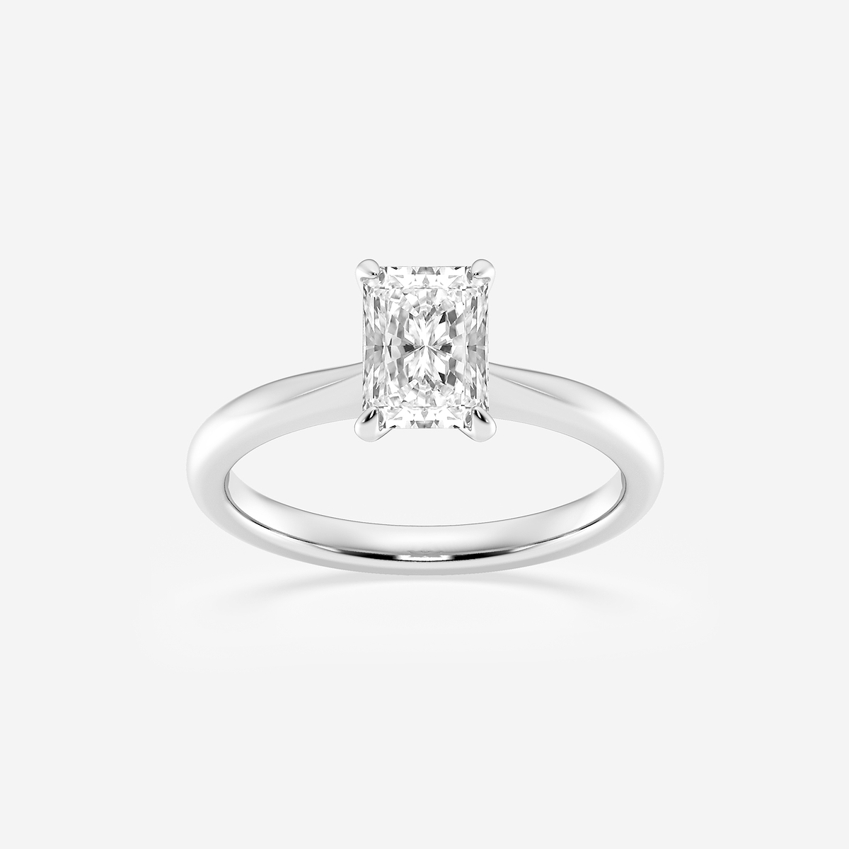 1 ctw Radiant Lab Grown Diamond Petite Solitaire Engagement Ring