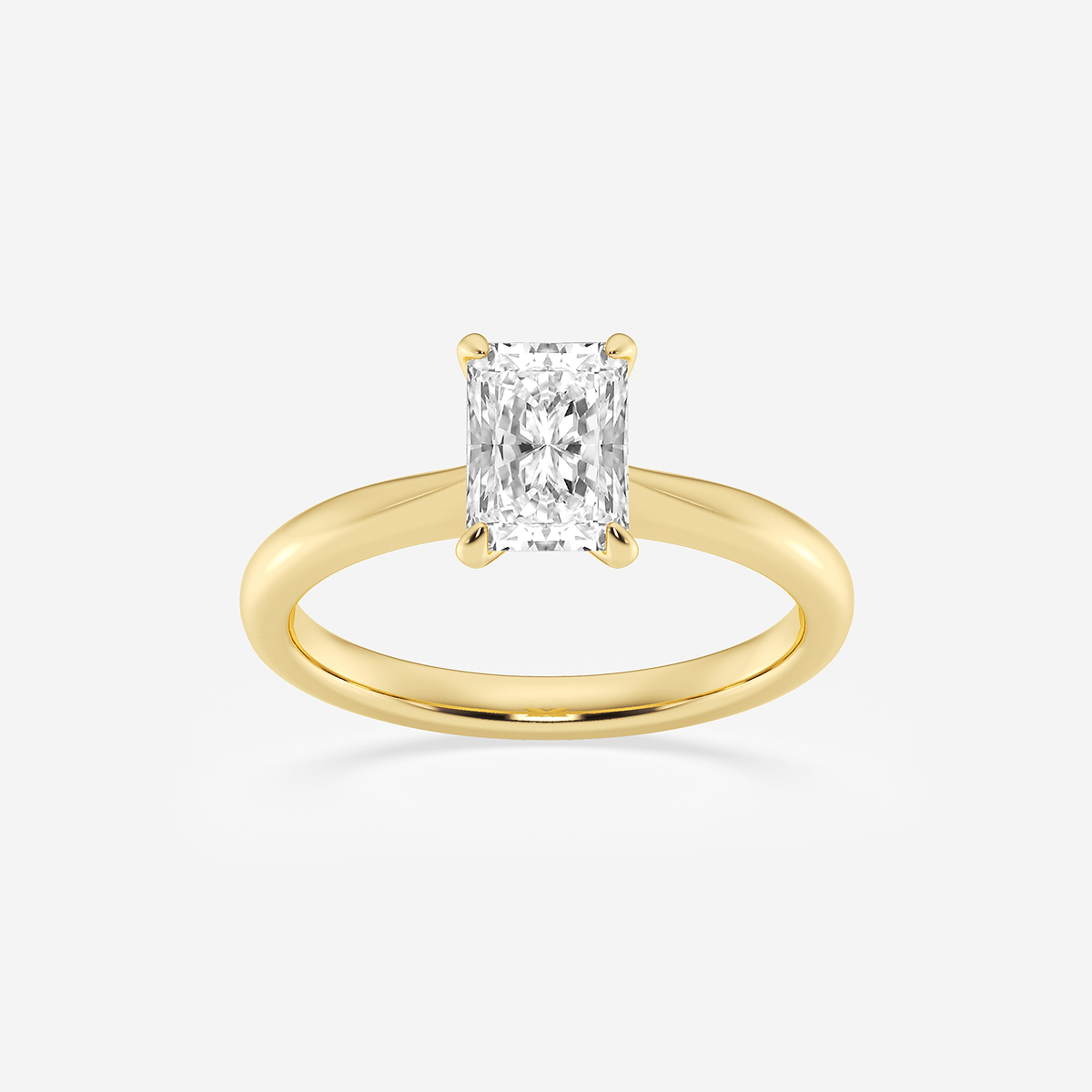 1 ctw Radiant Lab Grown Diamond Petite Solitaire Engagement Ring