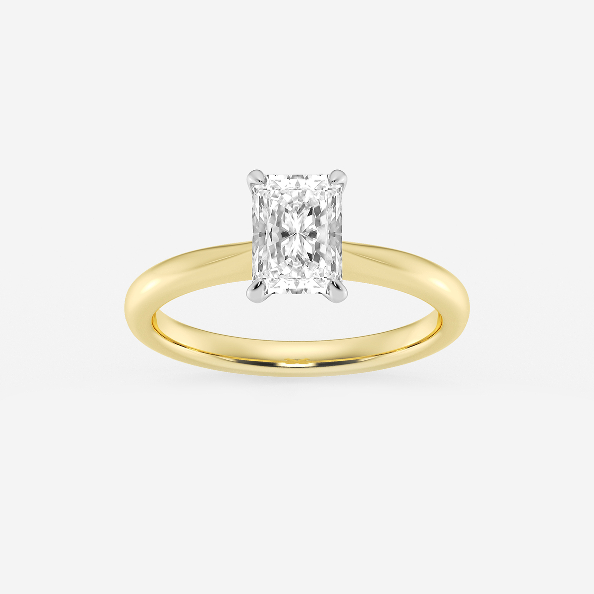 1 ctw Radiant Lab Grown Diamond Petite Solitaire Engagement Ring
