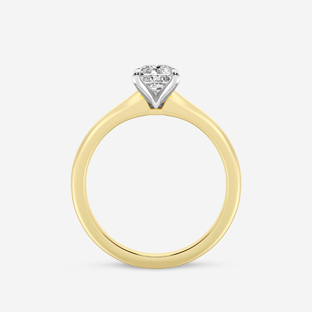 Additional Image 1 for  1 ctw Radiant Lab Grown Diamond Petite Solitaire Engagement Ring
