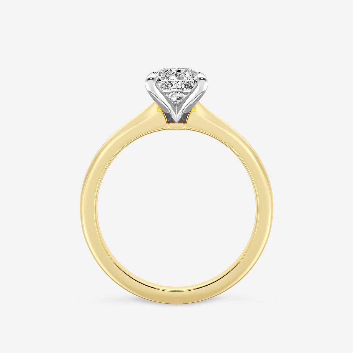 Additional Image 1 for  1 1/2 ctw Radiant Lab Grown Diamond Petite Solitaire Engagement Ring