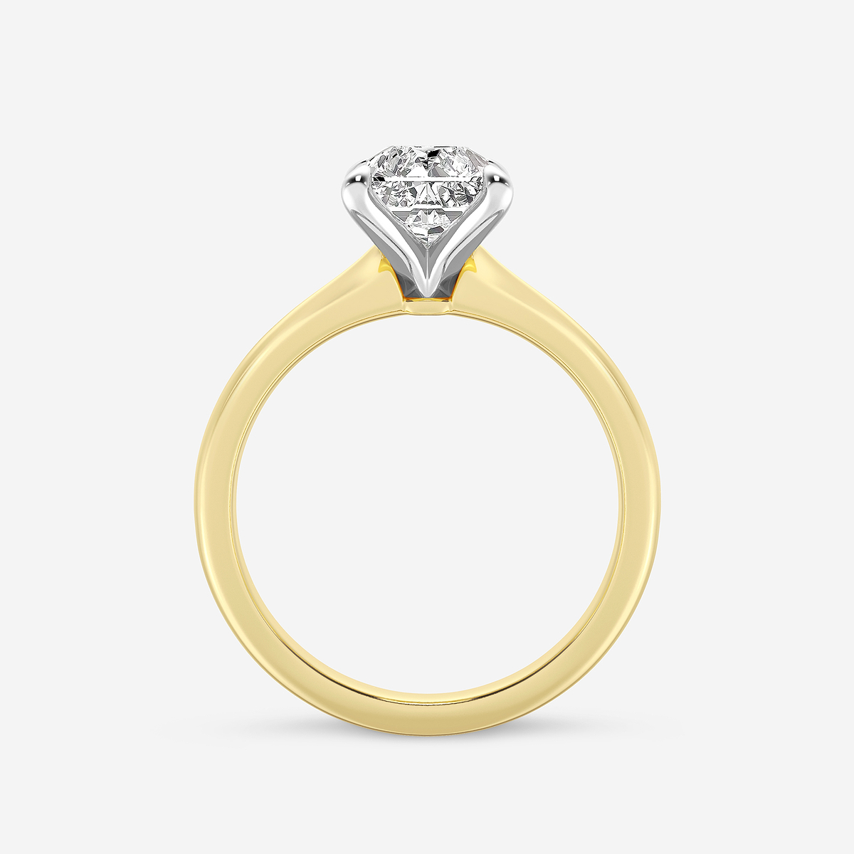 Additional Image 1 for  2 ctw Radiant Lab Grown Diamond Petite Solitaire Engagement Ring