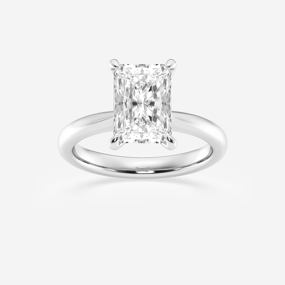 3 ctw Radiant Lab Grown Diamond Petite Solitaire Engagement Ring