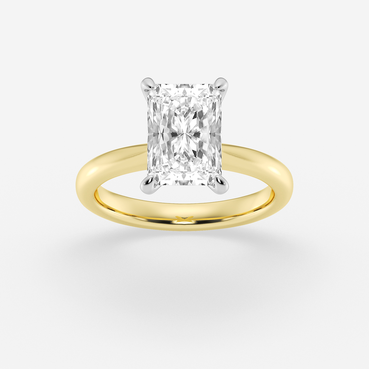 3 ctw Radiant Lab Grown Diamond Petite Solitaire Engagement Ring