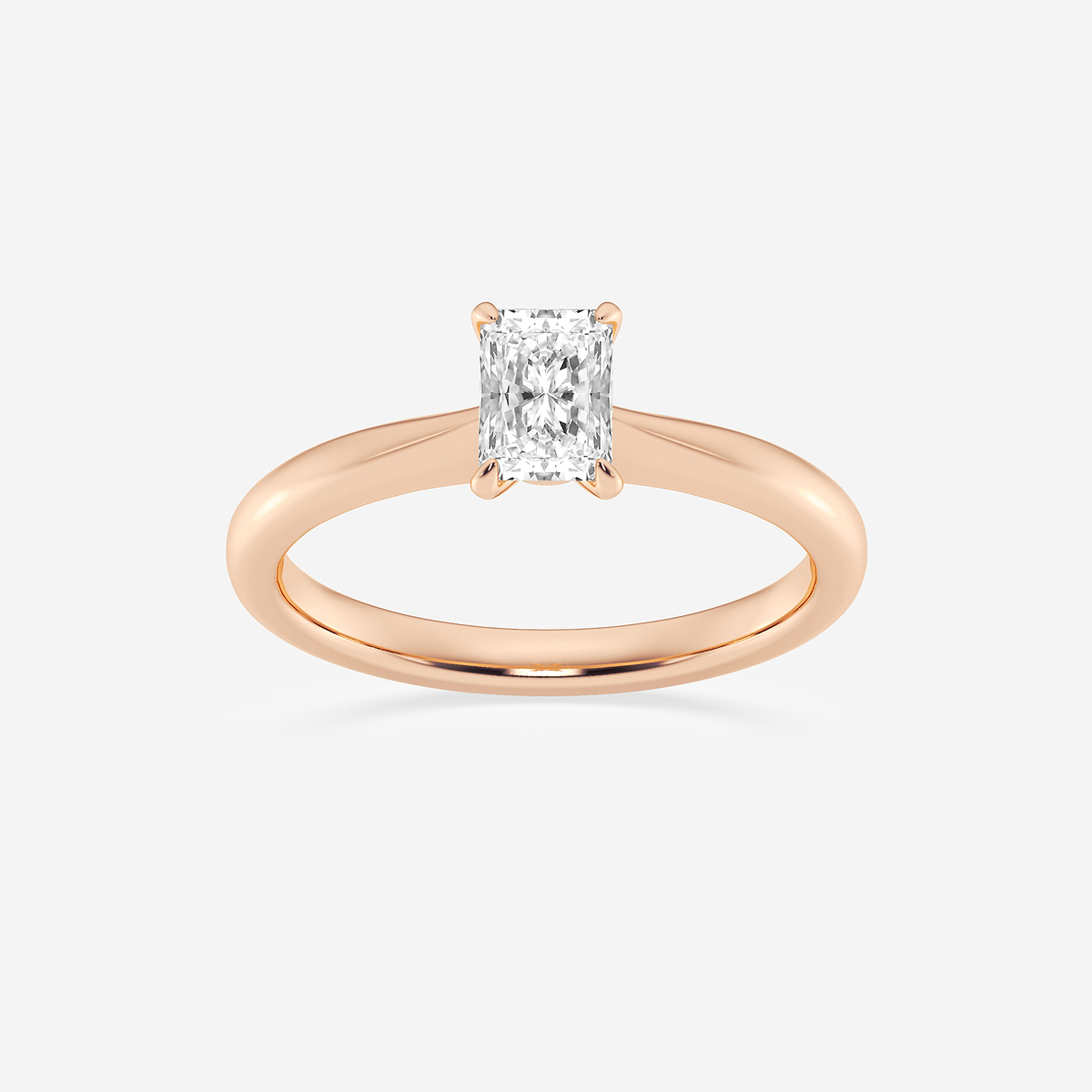 1/2 ctw Radiant Lab Grown Diamond Petite Solitaire Engagement Ring
