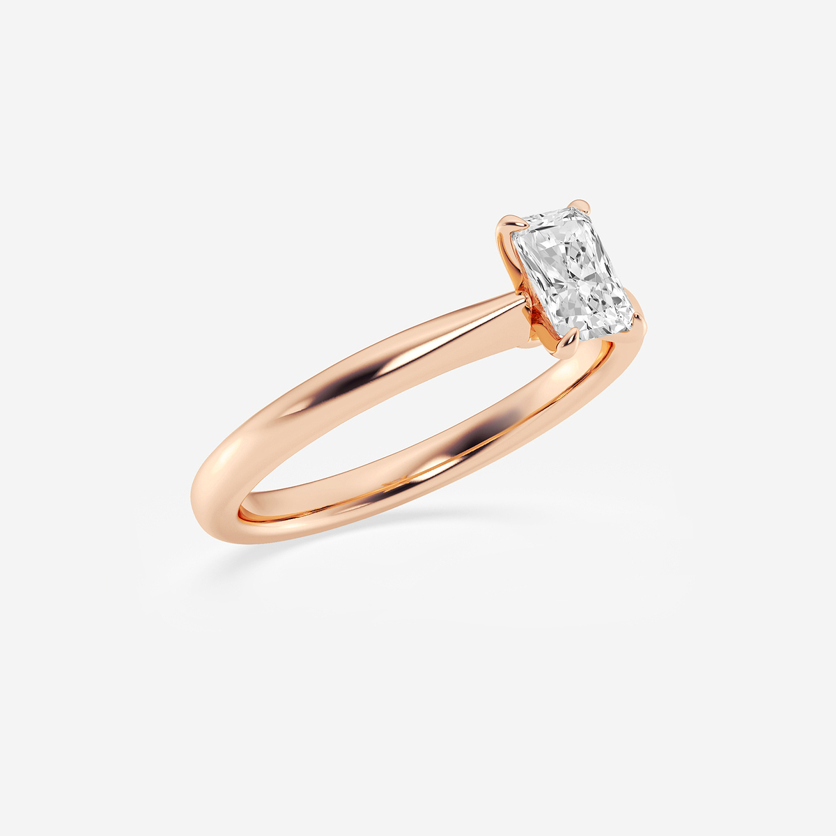 Additional Image 1 for  1/2 ctw Radiant Lab Grown Diamond Petite Solitaire Engagement Ring