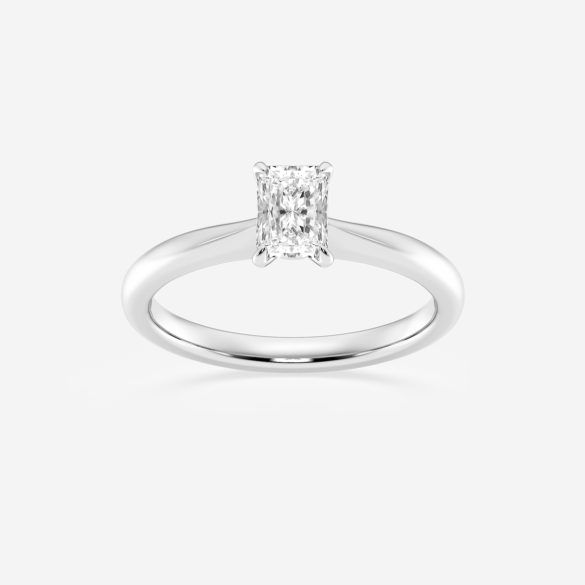 1/2 ctw Radiant Lab Grown Diamond Petite Solitaire Engagement Ring