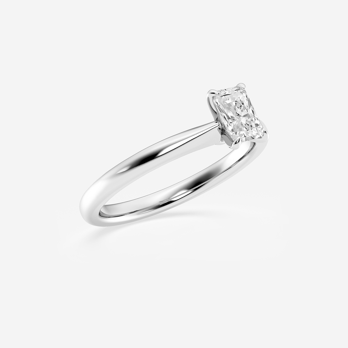 Additional Image 1 for  1/2 ctw Radiant Lab Grown Diamond Petite Solitaire Engagement Ring
