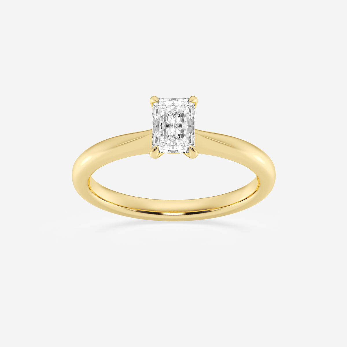 1/2 ctw Radiant Lab Grown Diamond Petite Solitaire Engagement Ring
