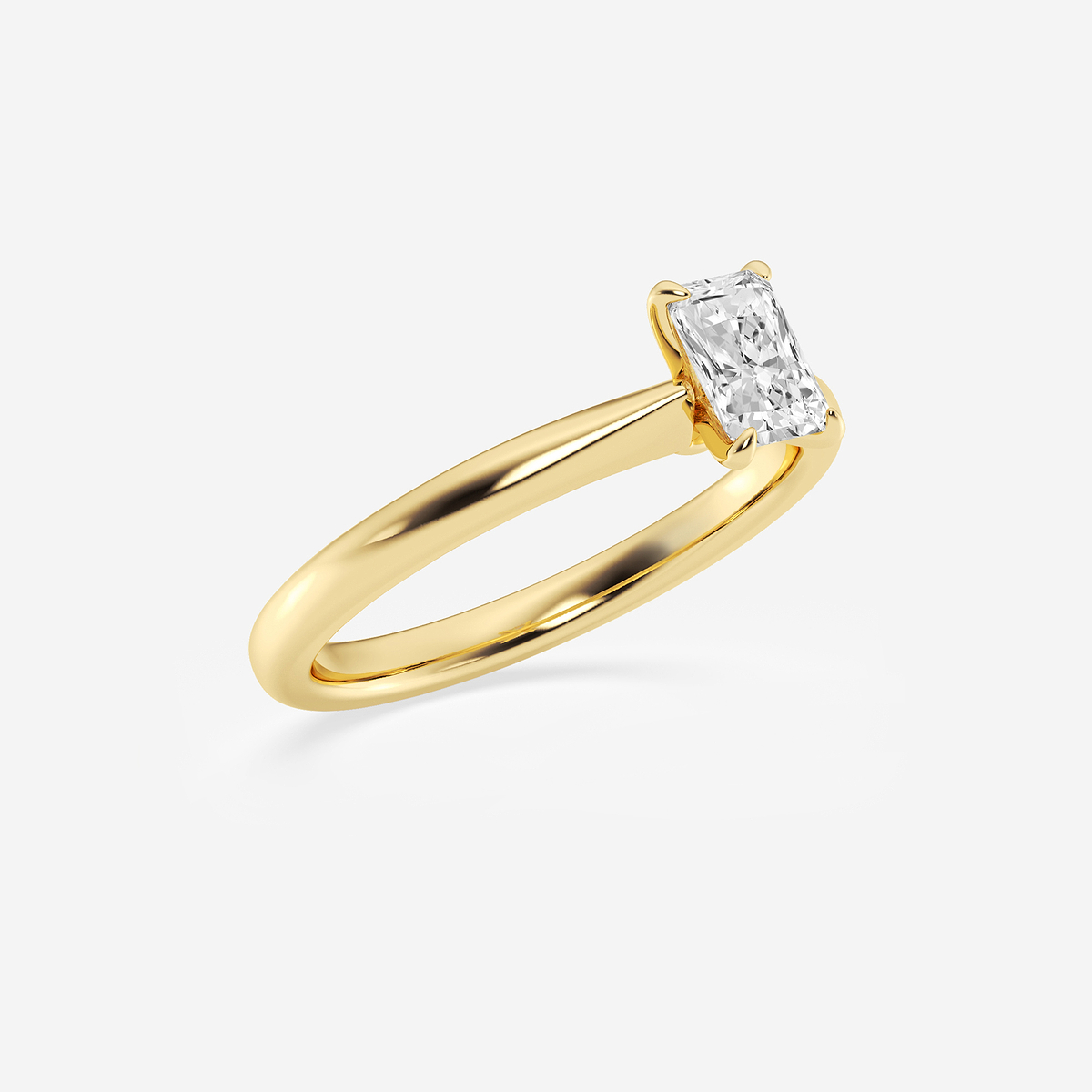 Additional Image 1 for  1/2 ctw Radiant Lab Grown Diamond Petite Solitaire Engagement Ring