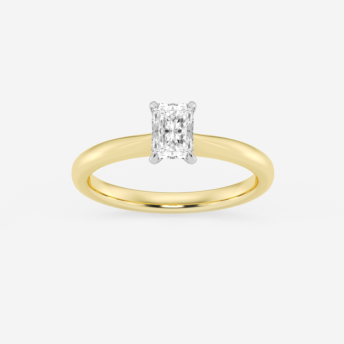 1/2 ctw Radiant Lab Grown Diamond Petite Solitaire Engagement Ring