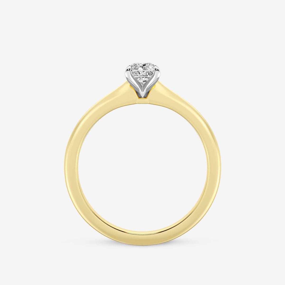 Additional Image 1 for  1/2 ctw Radiant Lab Grown Diamond Petite Solitaire Engagement Ring