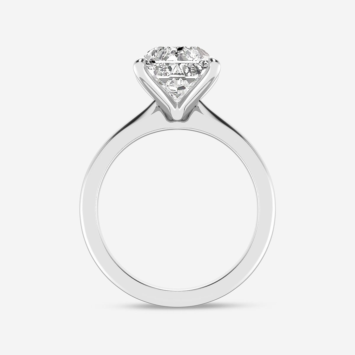 Additional Image 1 for  5 ctw Radiant Lab Grown Diamond Petite Solitaire Engagement Ring